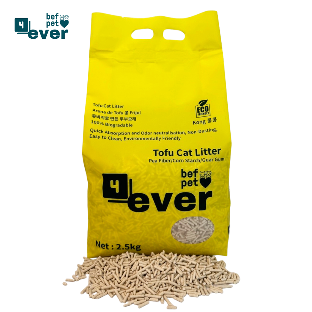 Arena para Gatos Befpet 4ever Tofu Pellets 3.0 mm 100% Biodegradable 2.5 kg