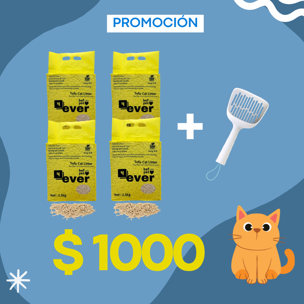 Arena para Gato Tofu - PROMO PACK 4 + 1