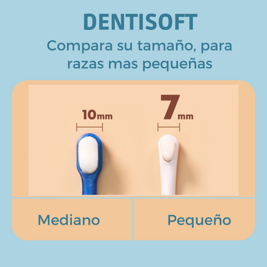 Dentisoft (Pequeño) Cepillo dental para perros y gatos
