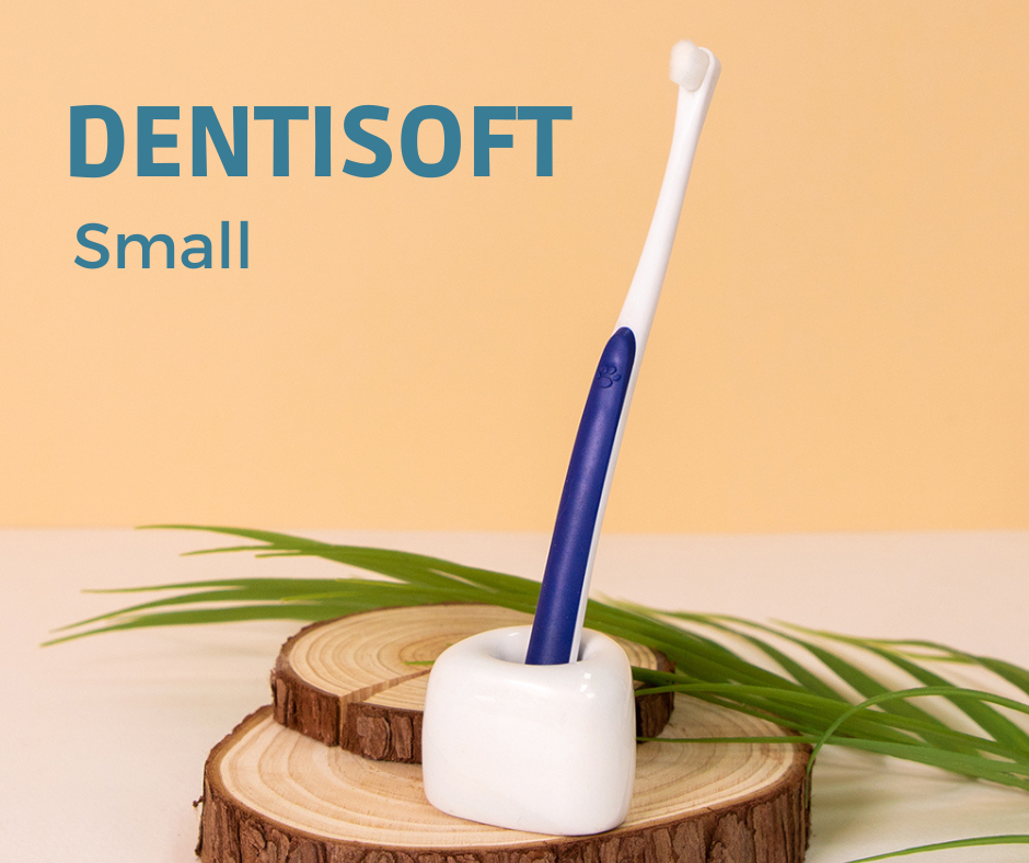 Dentisoft (Pequeño) Cepillo dental para perros y gatos