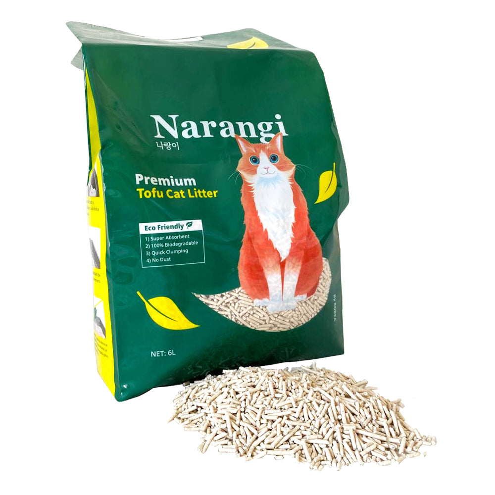 Arena para Gatos Narangi Tofu Pellets 6L 100% Biodegradable