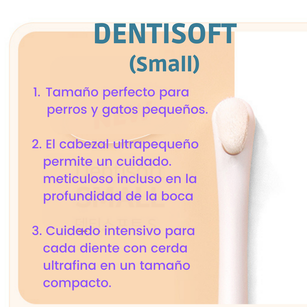 Dentisoft  (Pequeño) Cepillo dental para perros y gatos