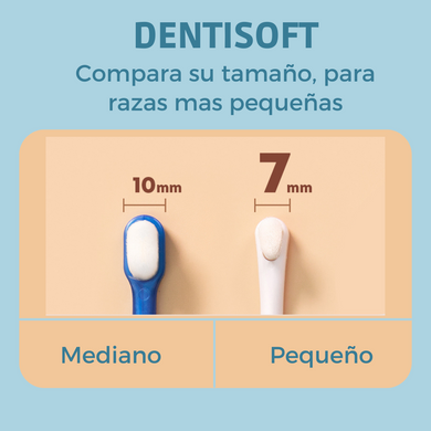 Dentisoft  (Pequeño) Cepillo dental para perros y gatos