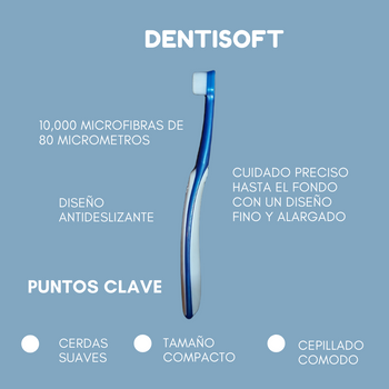 Dentisoft (Mediano) Cepillo dental para perros y gatos