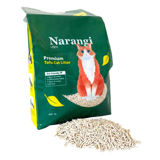 Arena para Gatos Narangi Tofu Pellets 6L 100% Biodegradable