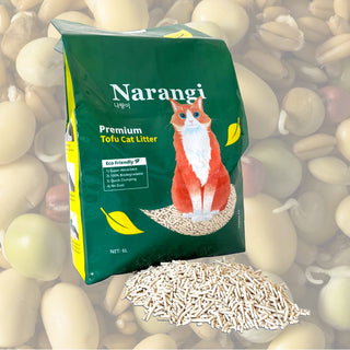 Arena para Gatos Narangi Tofu Pellets 6L 100% Biodegradable